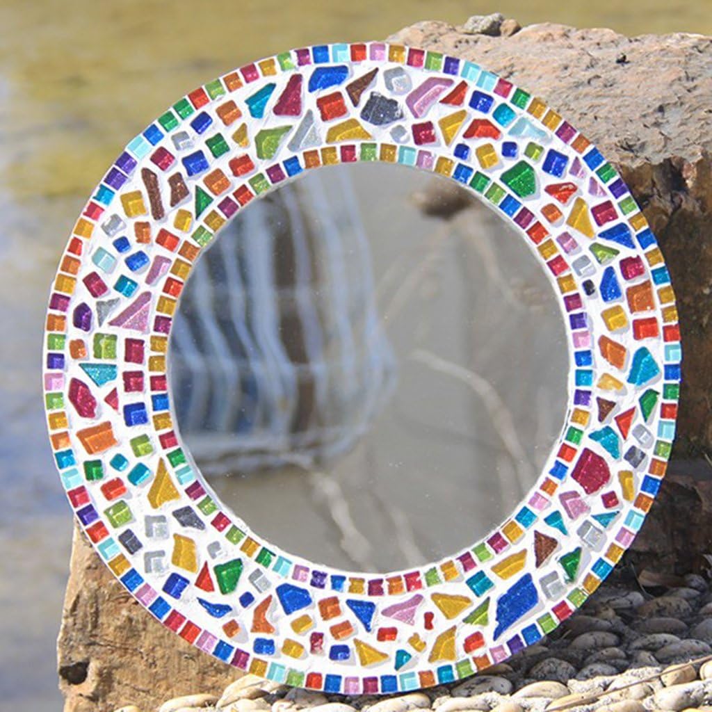 0.7X2.1 CM (0.27X0.82 inch) Stained Glass Strip,Clear Glass Mosaic Pieces DIY Mosaic Tiles Hobbies Art Crafts Material 200g(0.44lb) (Pink)