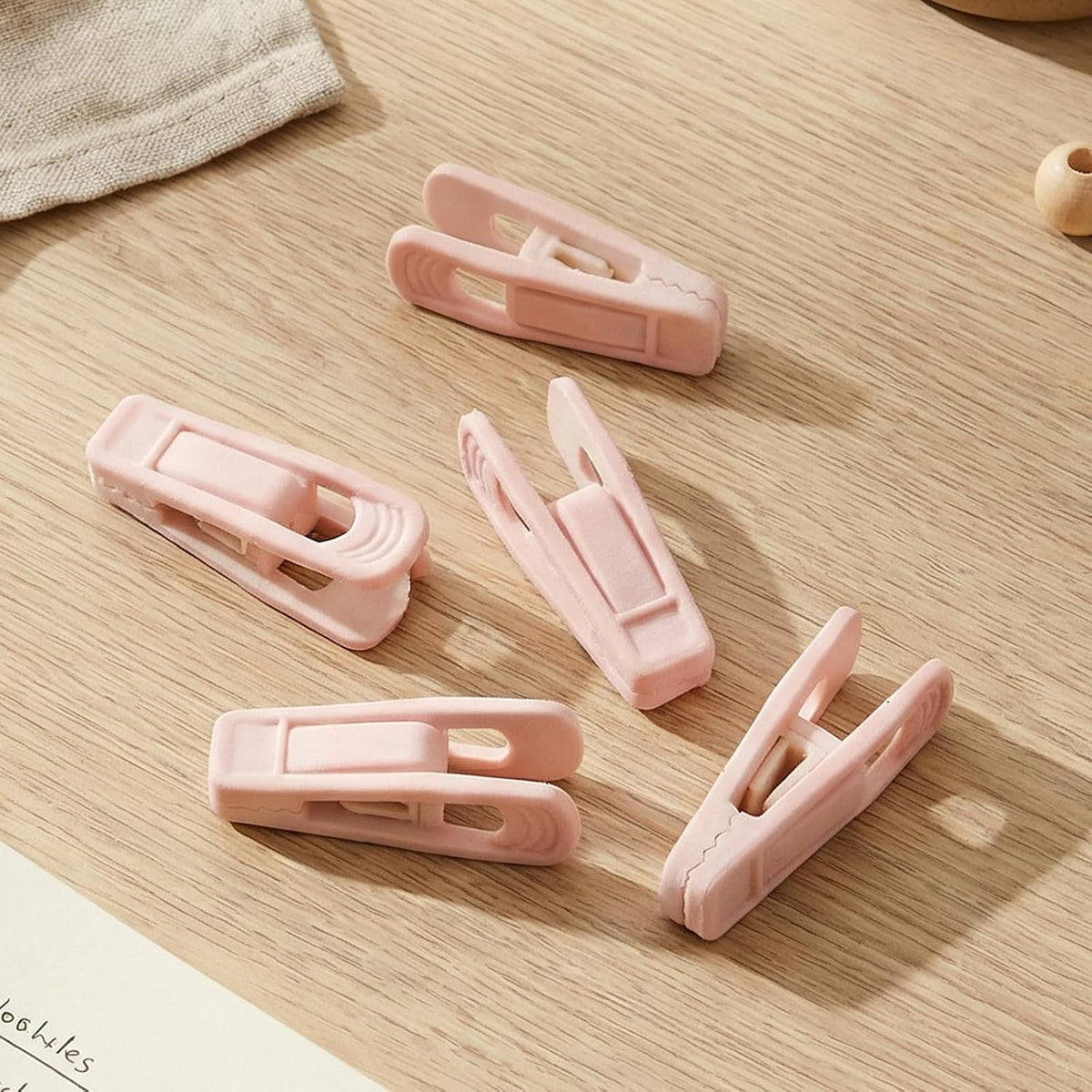 40 Pcs Pink Velvet Hangers Clips Pant Hangers Velvet Clips Non-Slip Pant Skirt Clip Multi-Purpose for Shower Curtains and Clothing