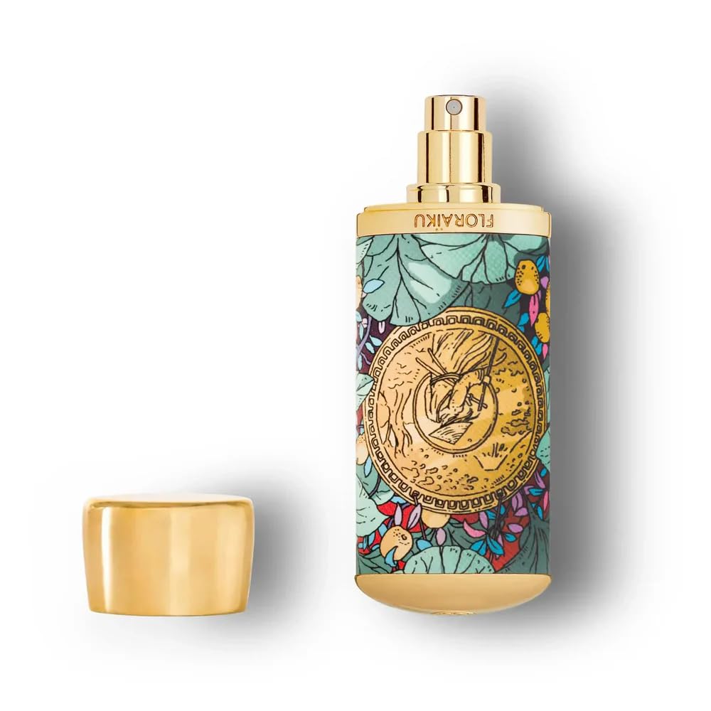 Floraiku Gong Eau De Parfum Set for Unisex, 1.6 Oz + 0.33 Oz Spray – Woody Spicy Scent with Italian Mandarin, Pink Pepper & Sandalwood – Inspired by Japanese Tea Ceremony and Dorayaki Accord