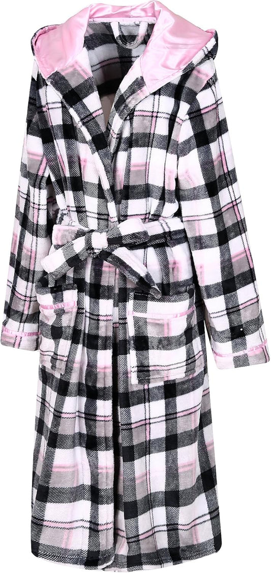 Richie House Women's Plush Soft Warm Fleece Bathrobe Robe RH1591