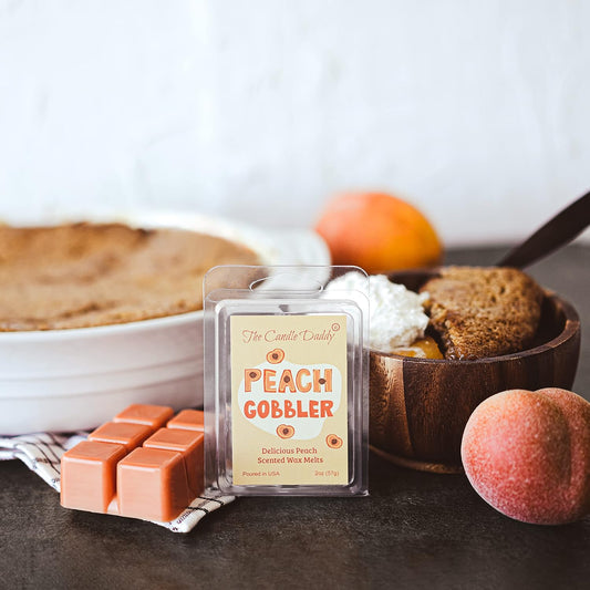 The Candle Daddy Peach Gobbler - Delicious Peach Scented Wax Melt - 1 Pack - 2 Ounces - 6 Cubes