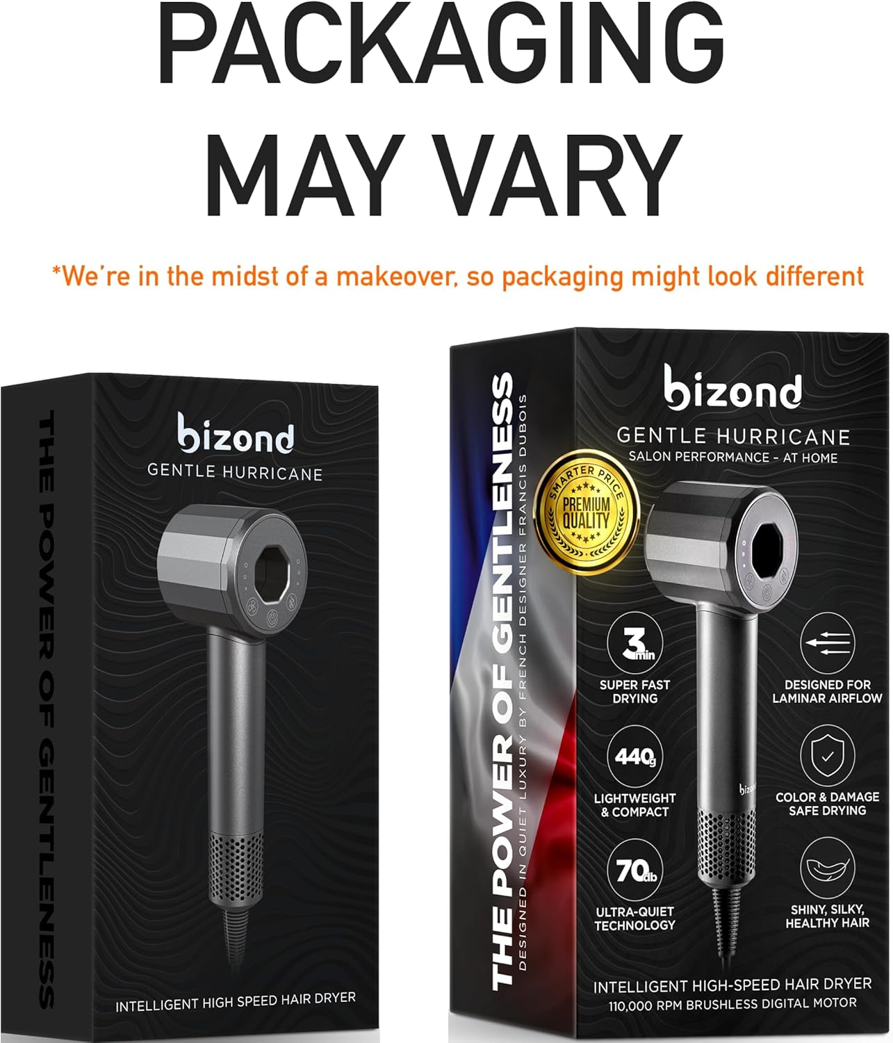 BIZOND Ionic Hair Dryer for Women and Men, Professional Premium Quality High-Speed Motor 110,000 RPM, 1600W Power, 200M Negative Ions, 9ft Long Cord, Lightweight Blow Dryer, Fast & Ultra Quiet (Pink)