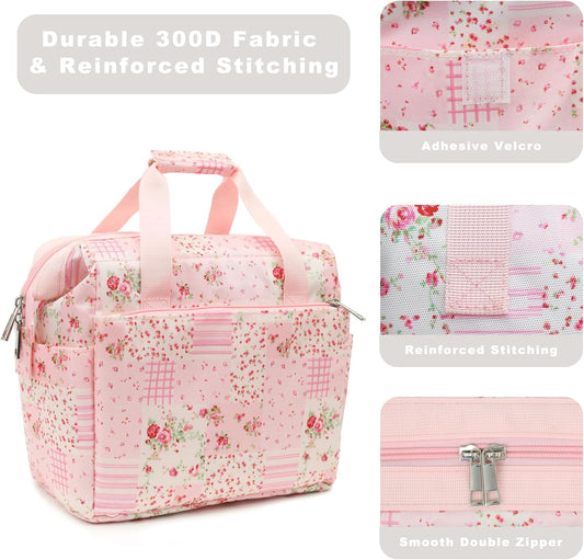 Insulated Lunch Bag for Women - Reusable Thermal Tote with 3-Layer Insulation, Leakproof & Easy to Clean - Lunch Box for Office, Gym, Picnic (Pink)