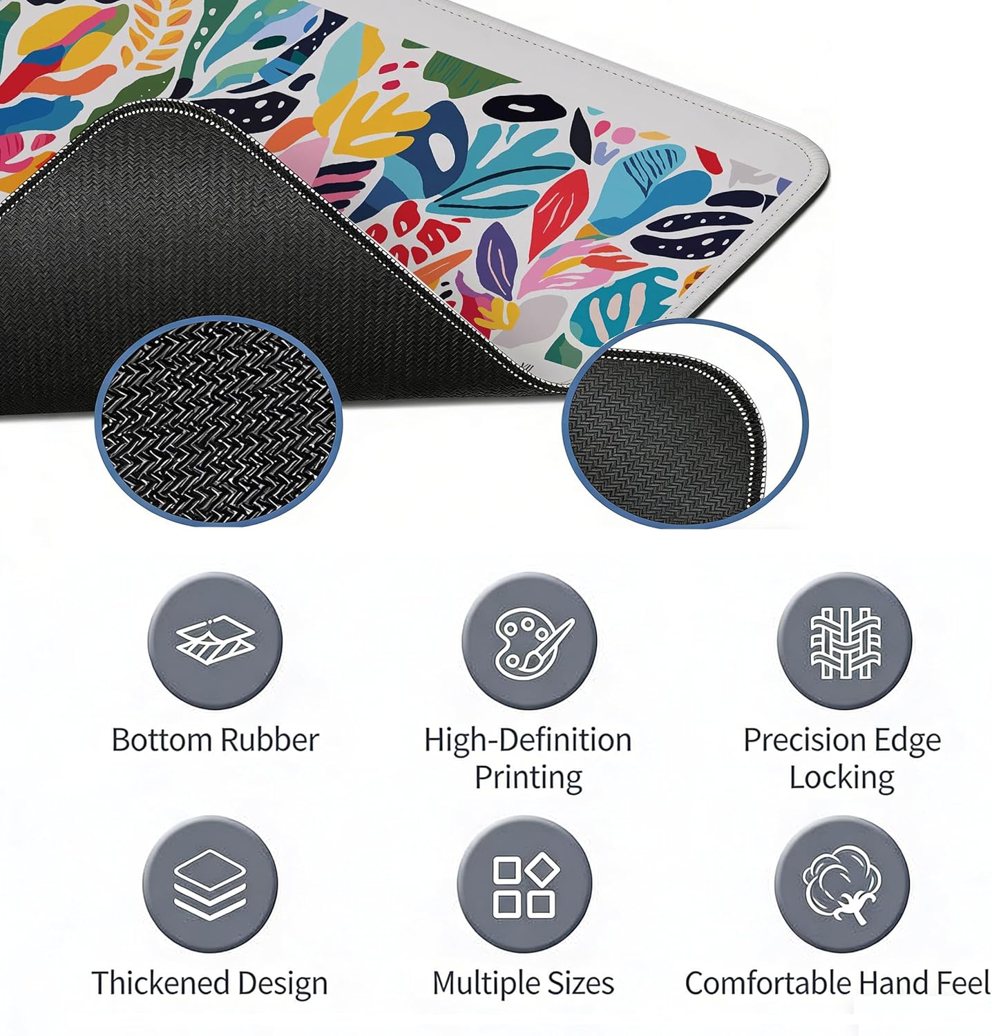 Abstract Floral Aesthetic Large Mouse Pad Matisse Boho Desk Mats, Pink Long Laptop Keyboard Mat Cute Gaming Desktop Mats for Desk, Flroal Desk Decor for Women Office 31.5x11.8