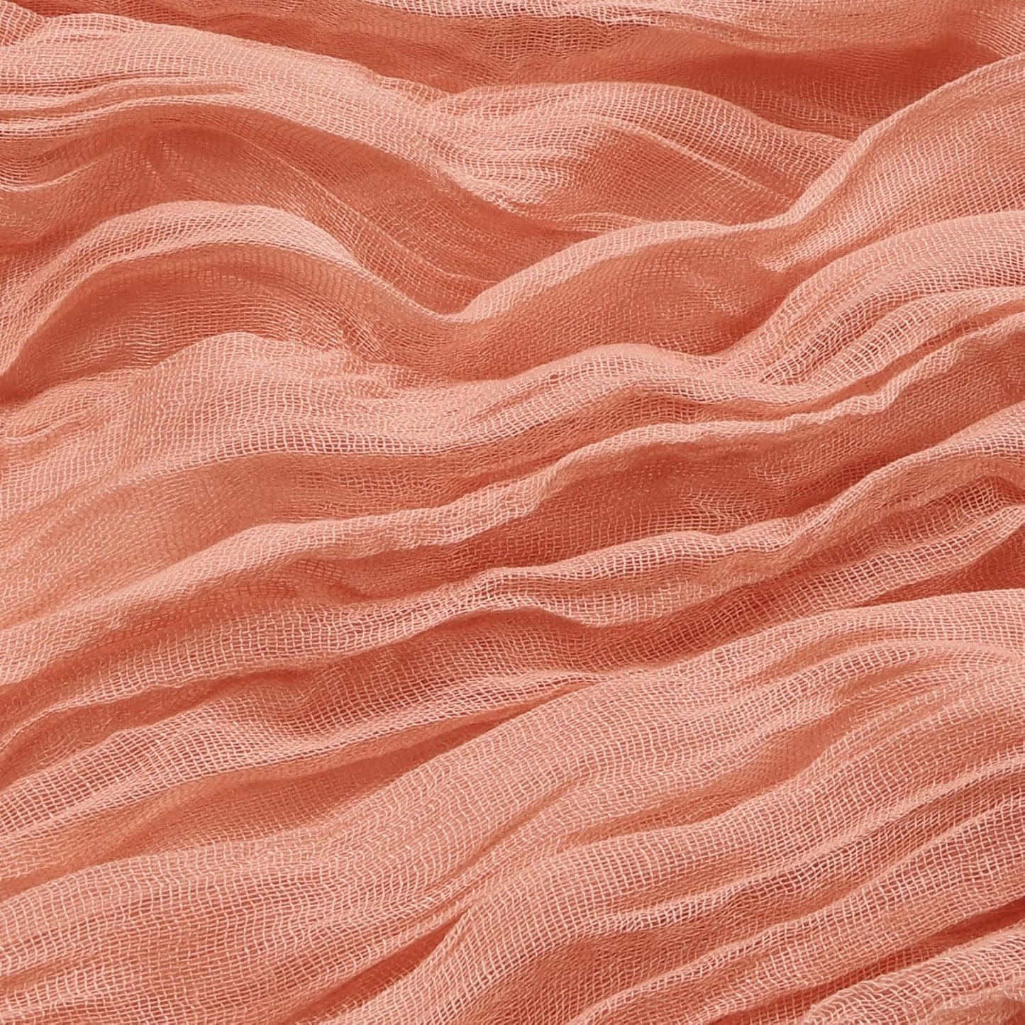 16 Pack Peach Cheesecloth Table Runner 10ft Boho Gauze Fabric 120 Inch Cheese Cloth Table Runner Rustic Sheer for Holiday Baby Shower Party Décor Home Wedding Decoration