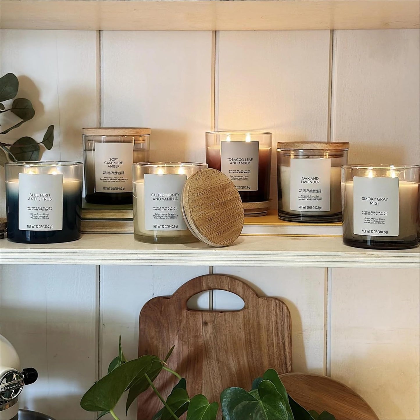 White Peach and Daisy Scented 2-Wick Ombre Jar Candle 12oz.