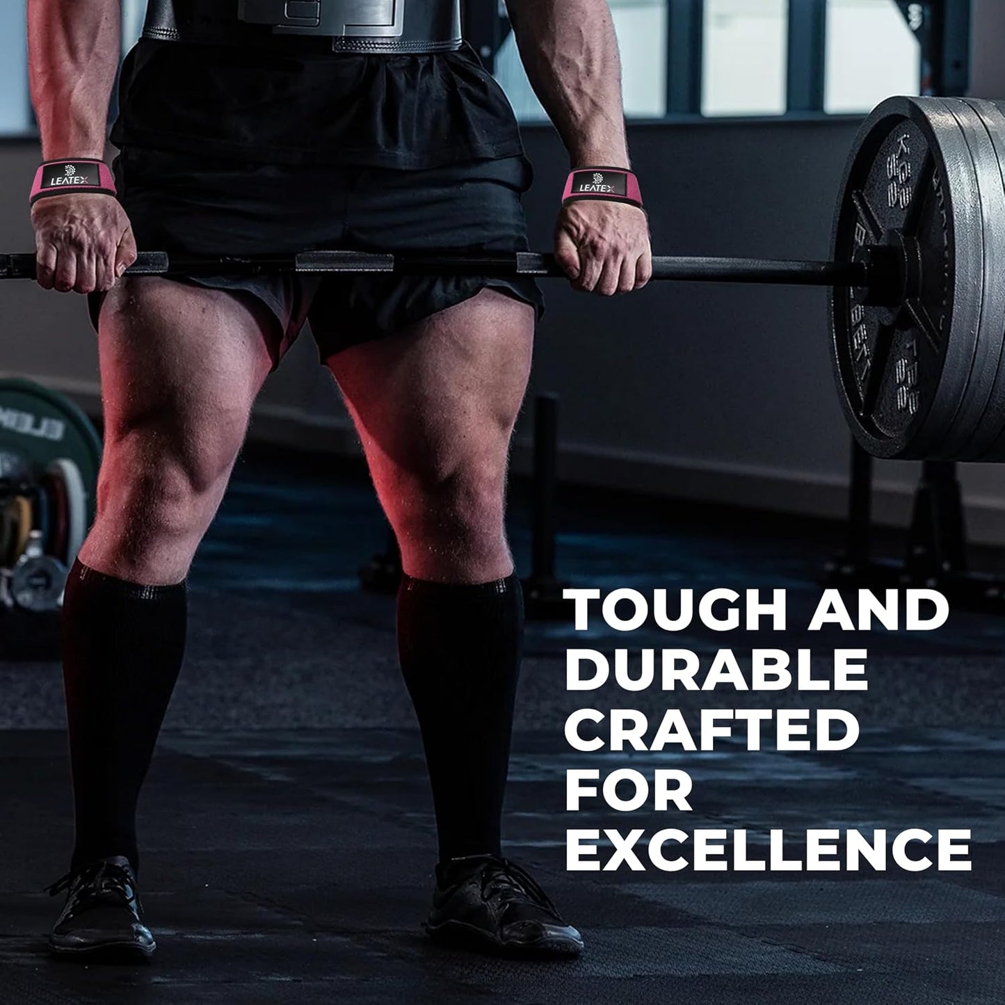 Lifting Wrist Straps for Weightlifting, Straps Gym Grip Power Workouts Lifting Straps Padded Neoprene & Premium Cotton Men Women, Deadlift Bodybuilding Exercise Lifting Straps