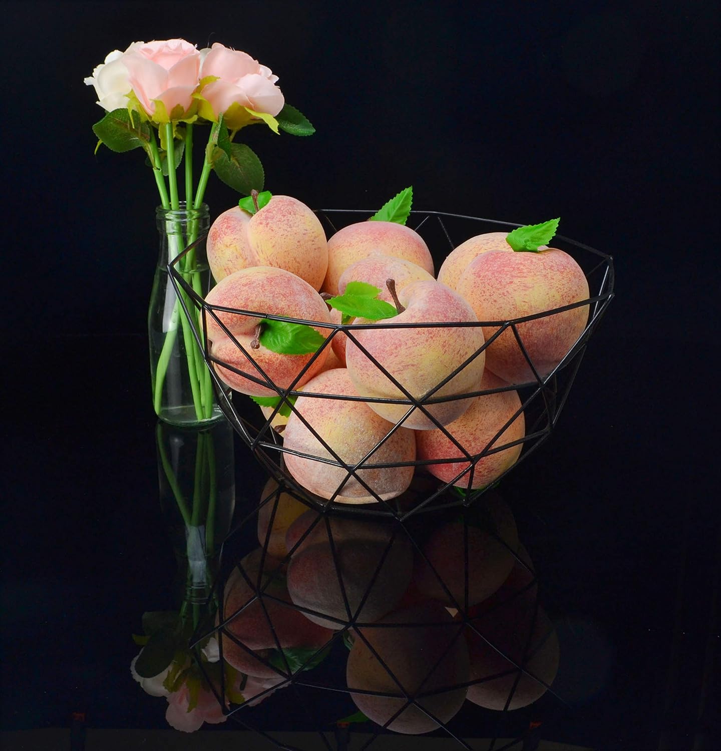Fake Fruit Home House Kitchen Party Decoration Simulation Artificial Lifelike Peach 10pcs Set