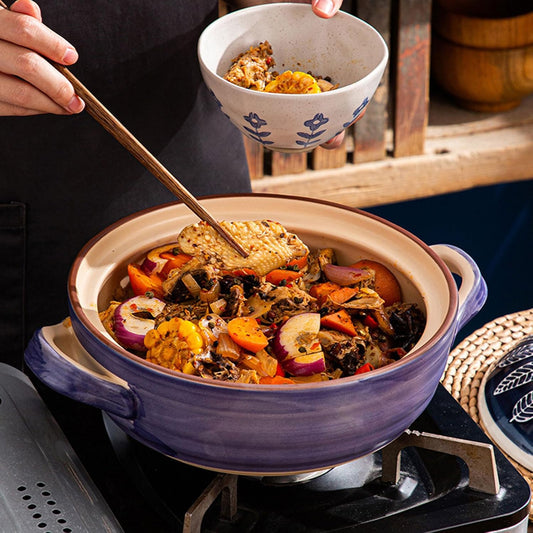Ceramic Casserole, Japanese Clay Pot Donabe Stone Rice Pot With Lid, Earthen Pot Stockpot Ceramic Casserole Cooker Healthy Cookware Stove Pot Soup Hot(Pink,1.5L)