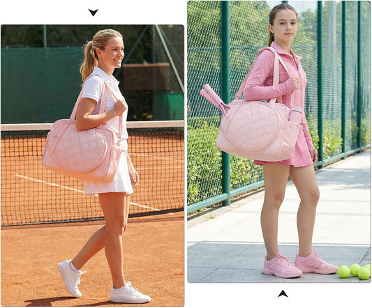 YEEGO DIRECT Tennis Bags for Women, Tennis Backpack Pickleball Racket Bags,Water-Resistant Sling Tote Padel Bag for Pickleball Tennis Badminton, Cute Gifts for Women Girl, Duffle Bag Gym Travel