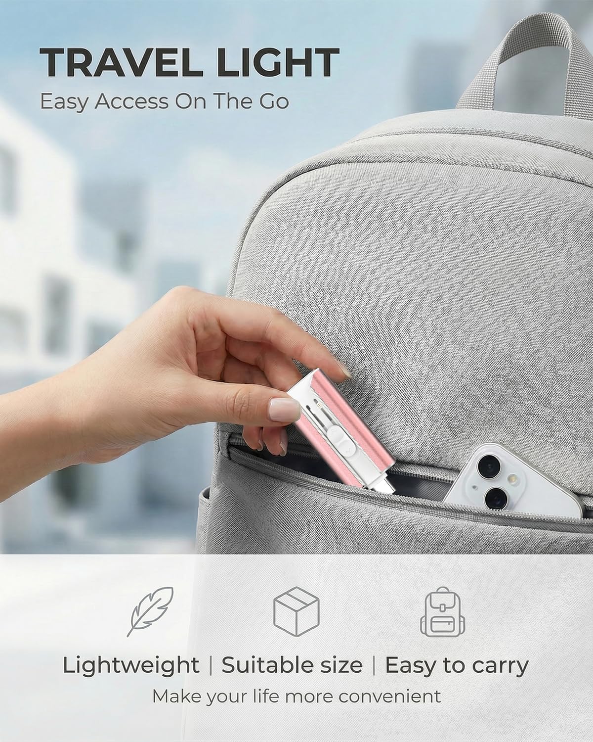 MFI Certified 512GB Flash Drive – Photo Stick and USB Stick Offers Photo/Video Storage, The External Storage Jump Drive is Compatible with iOS, Android, and Pc (Pink)(Available Space: ~484GB)