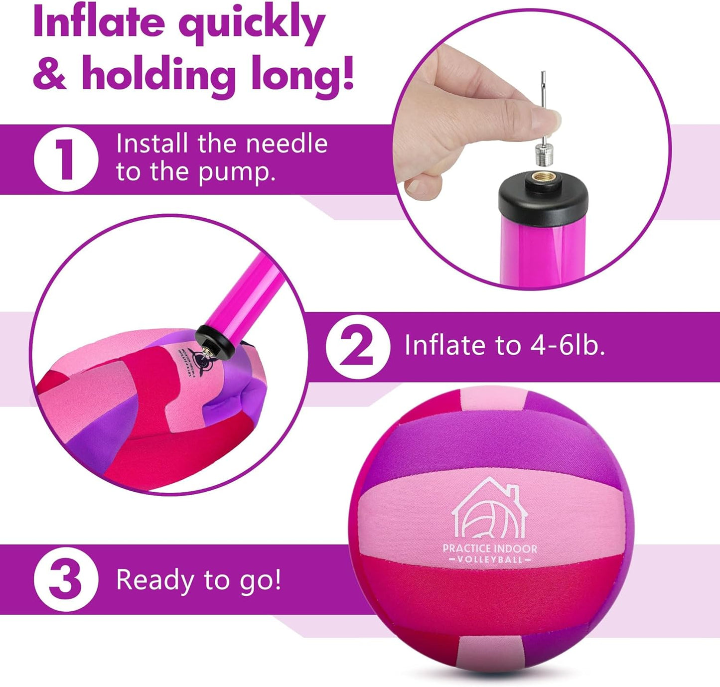 Soft Indoor Volleyballs for Practicing Inside House and Yard, Safe and Silent Volleyball for Girls Boys Kids Youth Beginners Training Birthday Christmas Easter Gifts