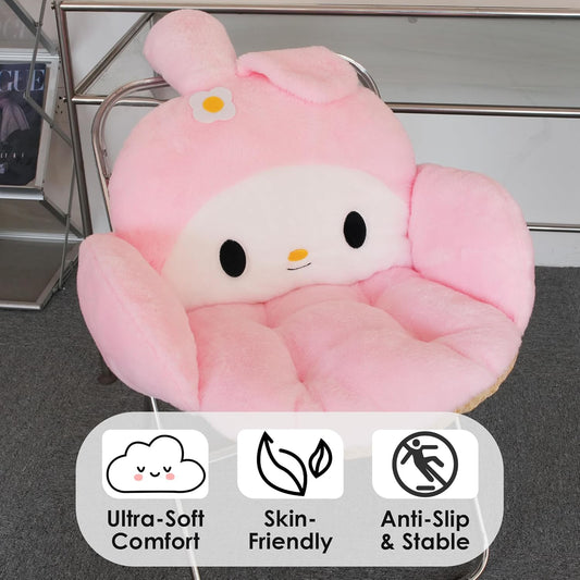 Juju Pink Kawaii Cushion - Kawaii Room Decor - Seat Cushions for Office Chairs - Office Chair Cushions - Car Seat Cushion - Gaming Room Decor - Gaming Desk Accessories Floor Pillow (Pink)