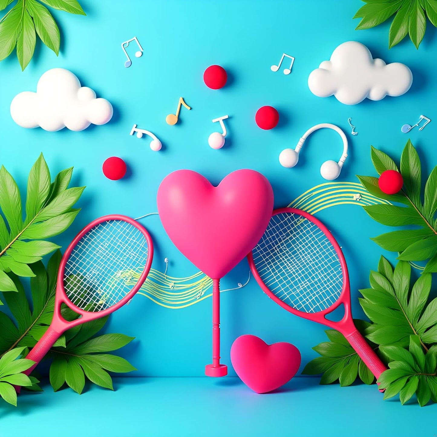 Jinshining Light Pink Hearts Shape The Heart Shape Tennis Racket Vibration Dampener Soft Silicon Racket Dampener Cartoon Shape Tennis Racquet Shock Absorbers Tennis Racket for Racquetball