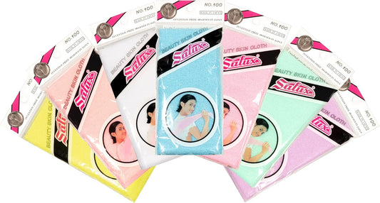 SALUX Bath Towel Pink Yellow Peach Blue White Purple Green Count 7 Pack