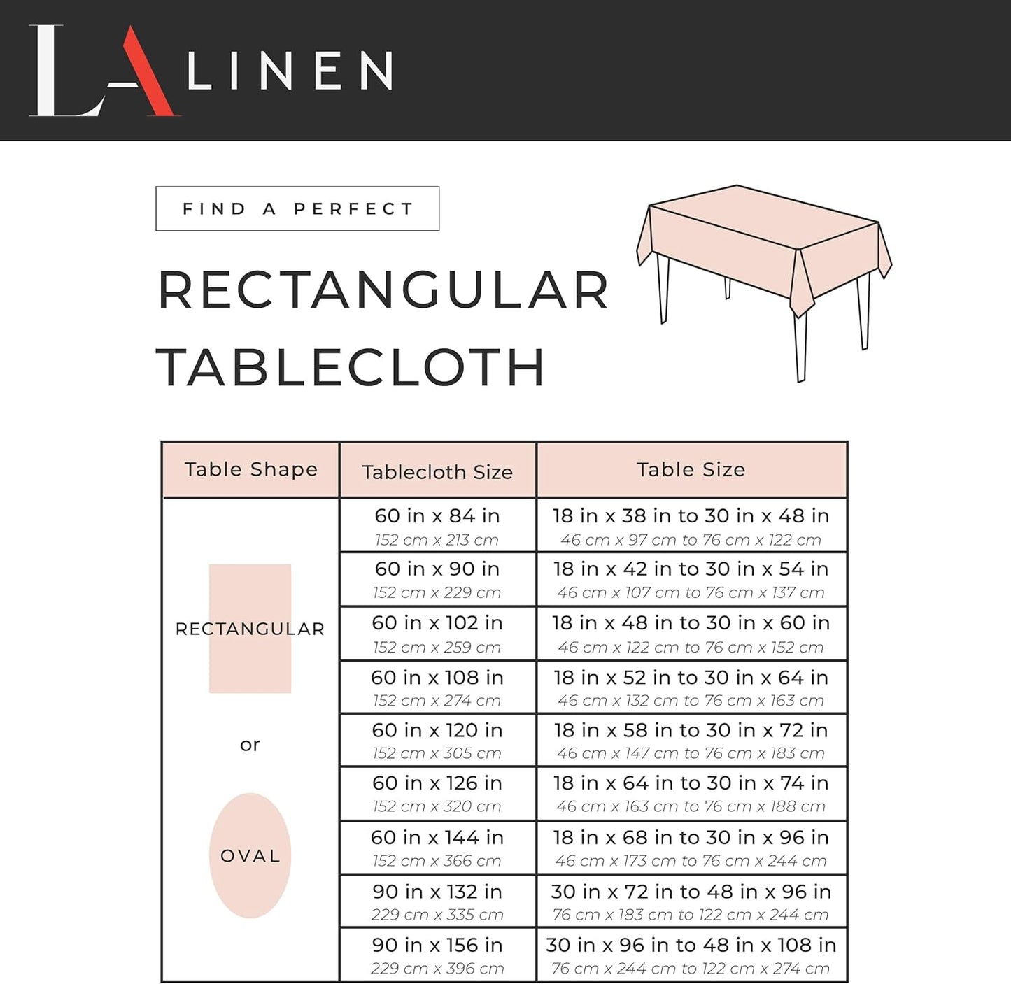 LA Linen TCcheck90x156-PinkK37 Polyester Gingham Checkered Rectangular Tablecloth, White & Pink - 90 x 156 in.