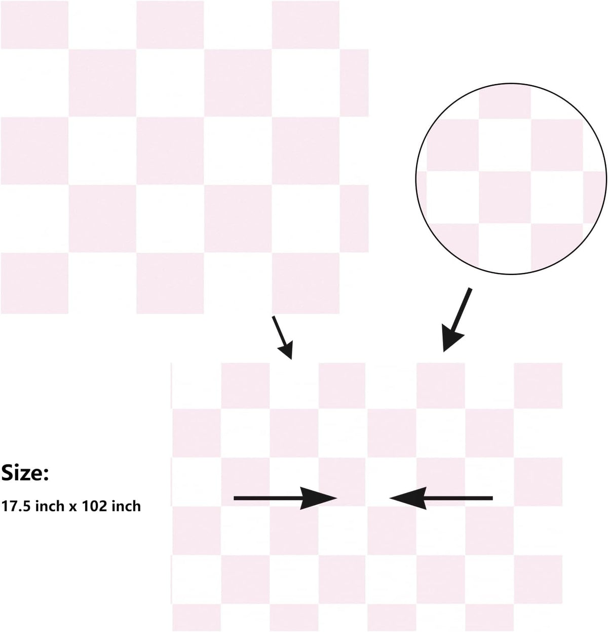 Pink Checkered Wallpaper Peel and Stick Pink and White Plaid Wallpaper for Girls Room Self Adhesive Princess Mosaic Contact Paper for Cabinets and Drawers Countertops Shelf Liner Bedroom