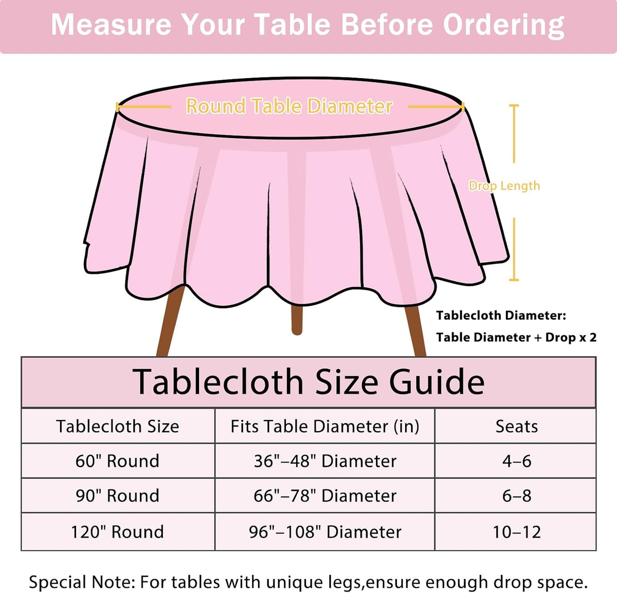 Pink 3D Floral Table Cloth for Parties 90 Inch Round Tablecloth Satin Overlay Rosette Tablecloth for Wedding Birthday Tea Party Baby Shower Picnic Table Decorations