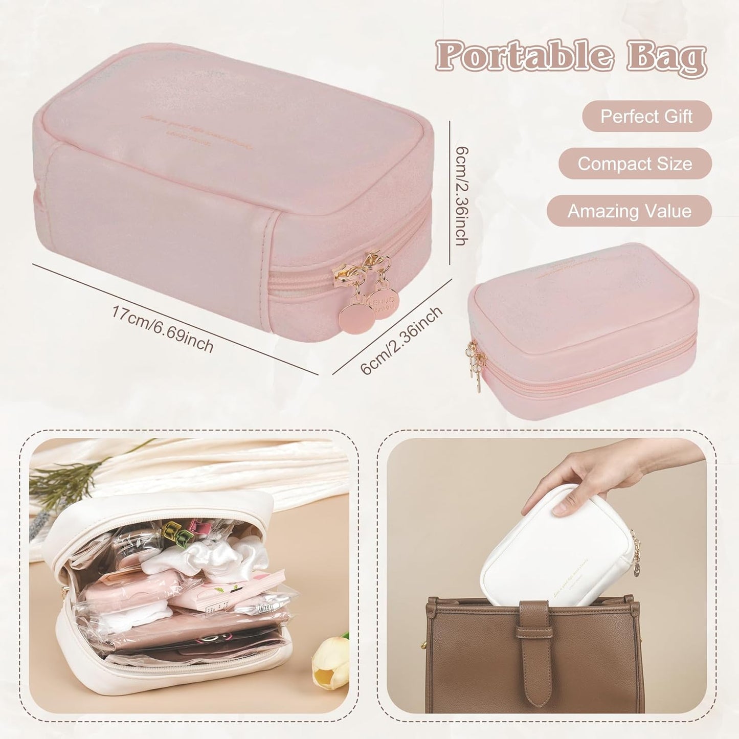 Bridal Emergency Kit for Wedding Day for Bride Weddings Ultimate Set with 36 Pcs Essentials Items for Brides | Ideal W-edding Day & Daily Use Pink