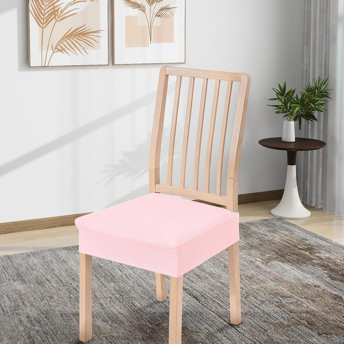 Stretch Jacquard Seat Covers for Dining Room Chairs Set of 4