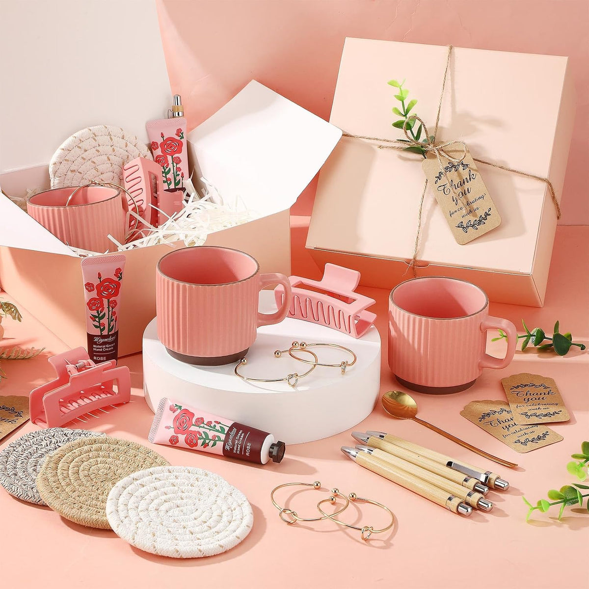 61 Pcs Baby Shower Prizes for Game Winners, Pink