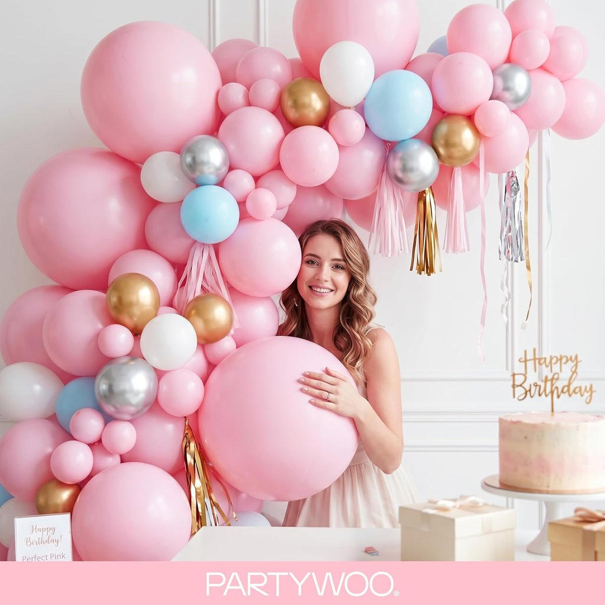 Baby Pink Balloons 140pcs Pastel Pale Pink Color Different Sizes