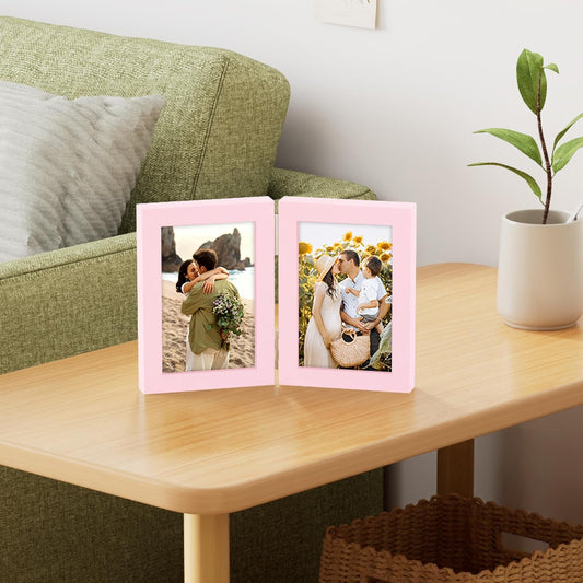Double 4x6 Picture Frame Vertical, Pink