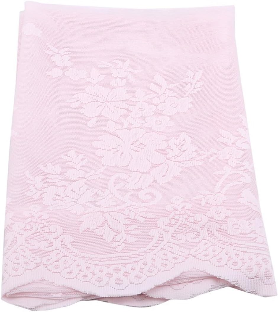 Semi Sheer Window Valance 1 Panel, 51 X 16 Inch Window Treatment Curtain Linen Flowers Rod Pocket for Kitchen Bathroom Bedroom Home Decoration, Pink