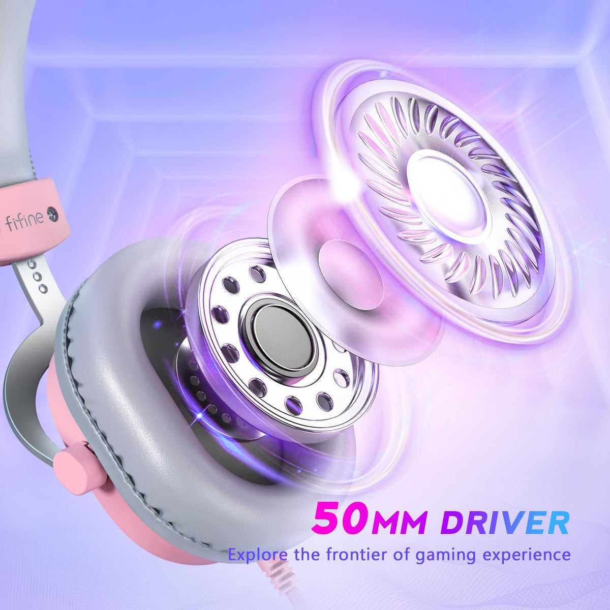 H9P Over-Ear 3.5mm/USB Gaming Headset with Microphone, 50mm Drivers