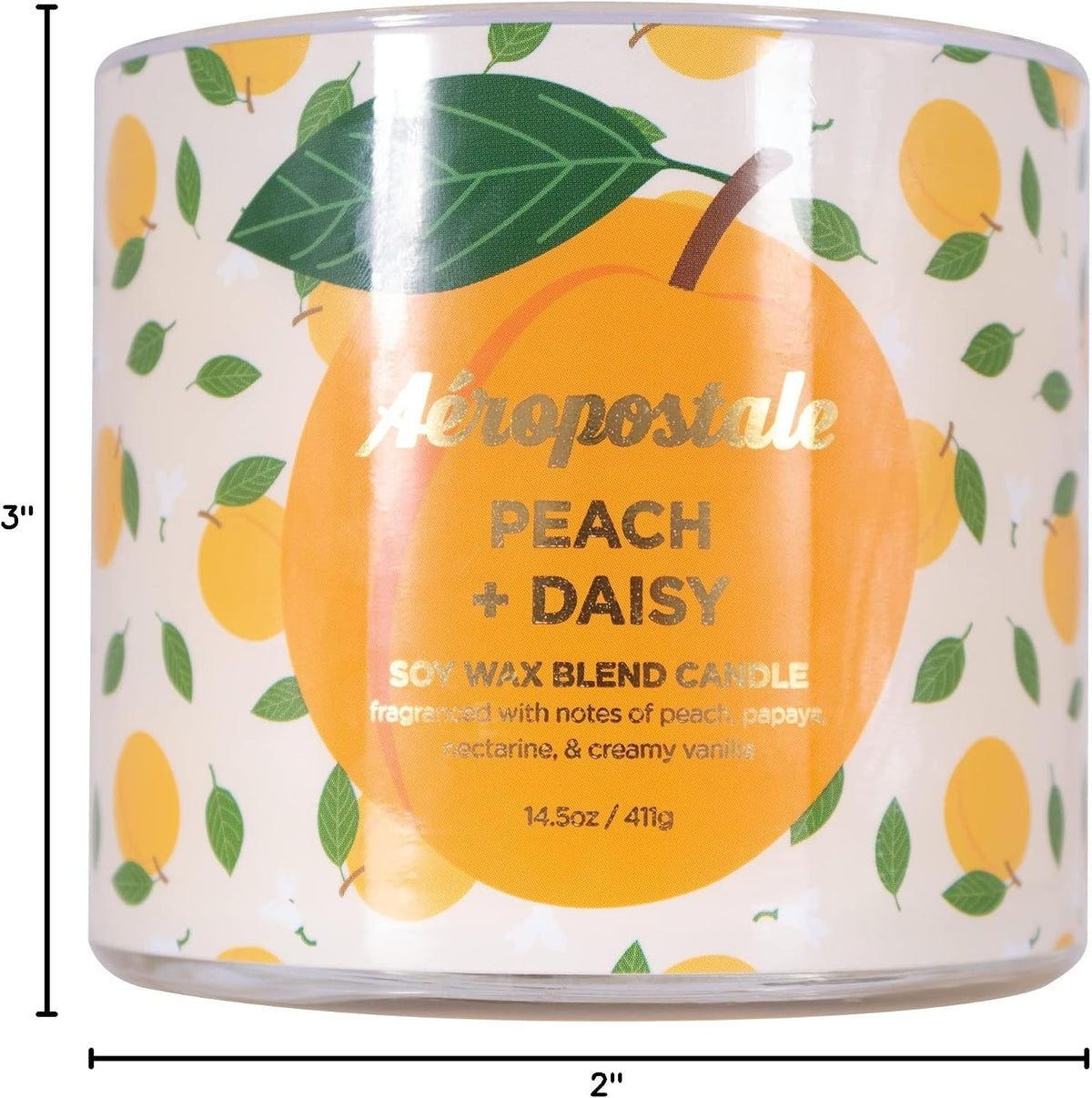 Candle Scented Candles, Peach + Daisy Soy Candle