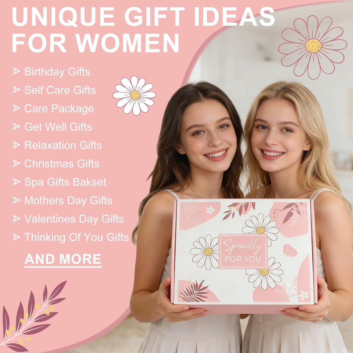 Birthday Gifts for Women Pink Mother's Day Gift Self Care Get Well Gifts