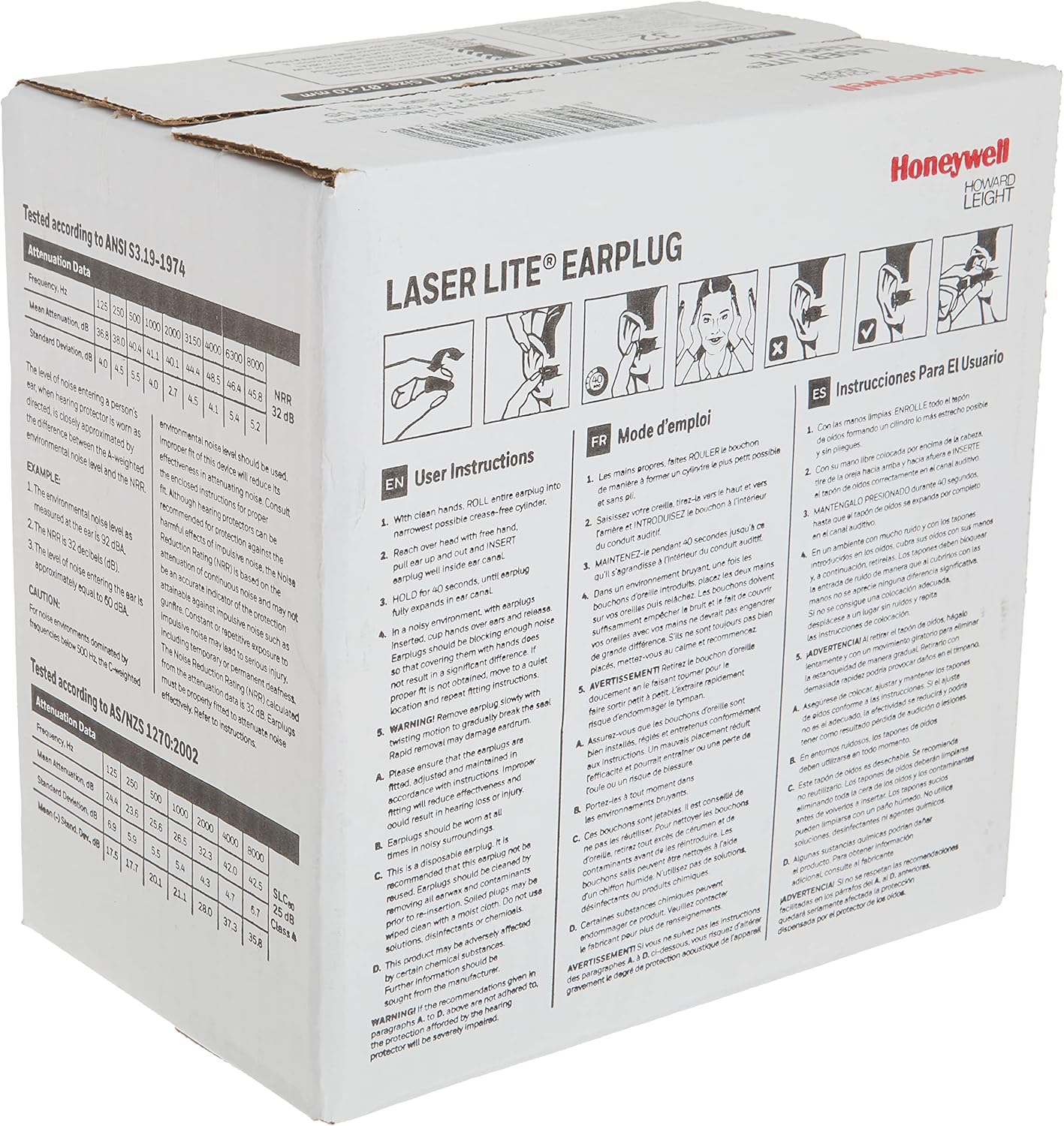 Howard Leight by Honeywell Laser Lite High Visibility Disposable Foam Earplugs, Pink/Yellow , 200-Pairs (LL-1) - 3301105