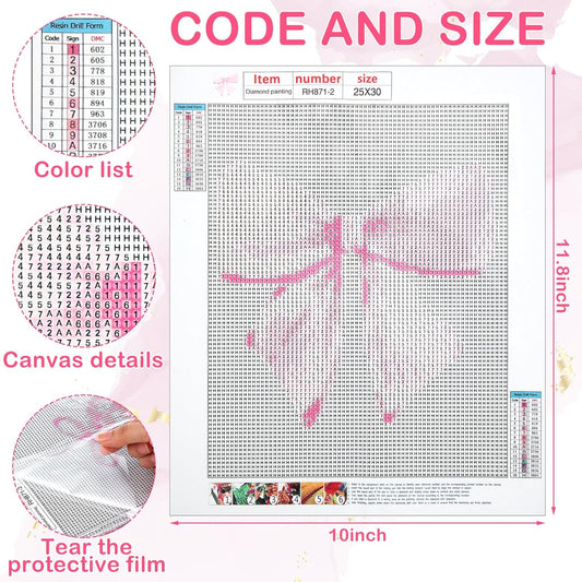 Chunful 6 Pcs Pink Bow Diamond Art Kits for Adults DIY Coquette Painting Wall Art Crafts Preppy Pink Ribbon Disco Ball Aesthetic Room Decor Cute Pictures 5d Craft Wall Decor for Home, 10 x 11.8''