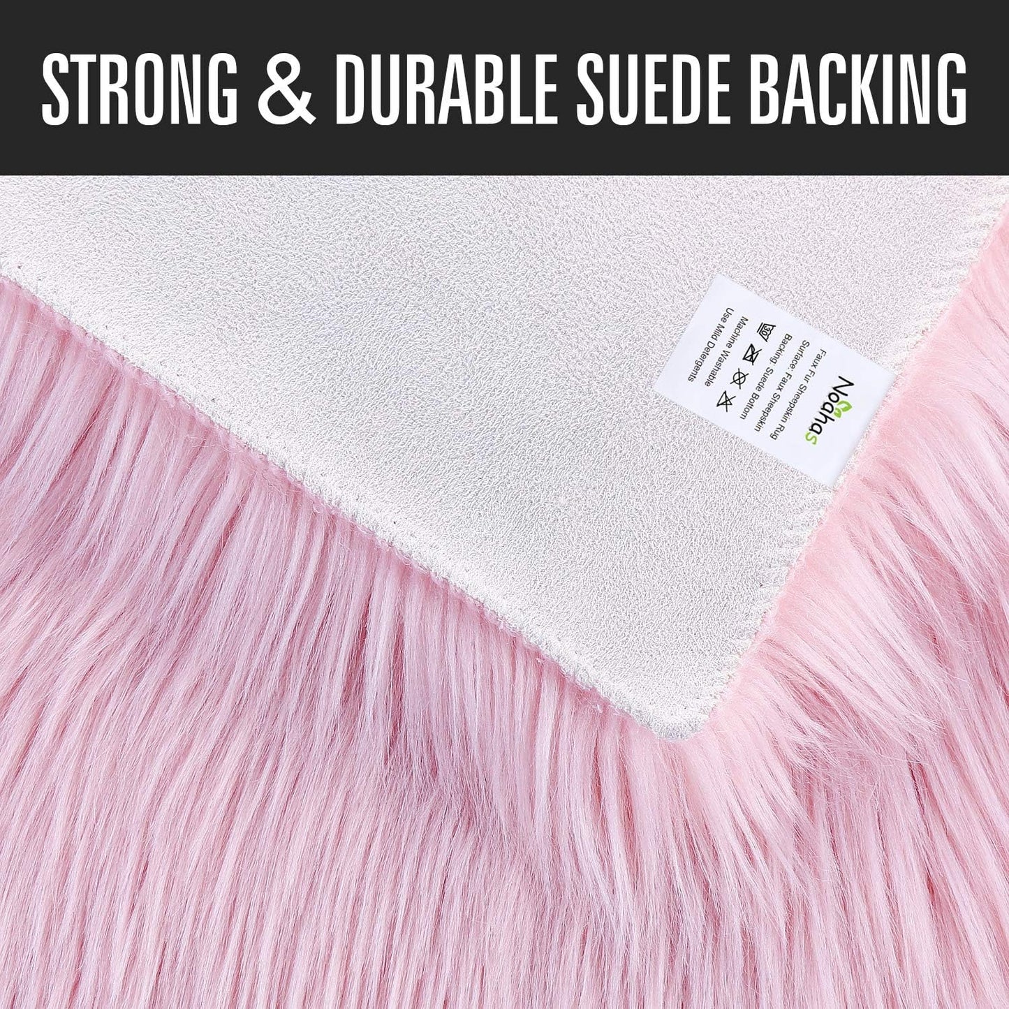 Noahas Luxury Fluffy Rugs Bedroom Furry Carpet Bedside Faux Fur Sheepskin Area Rugs Children Play Princess Room Decor Rug, 3 x 5 Feet