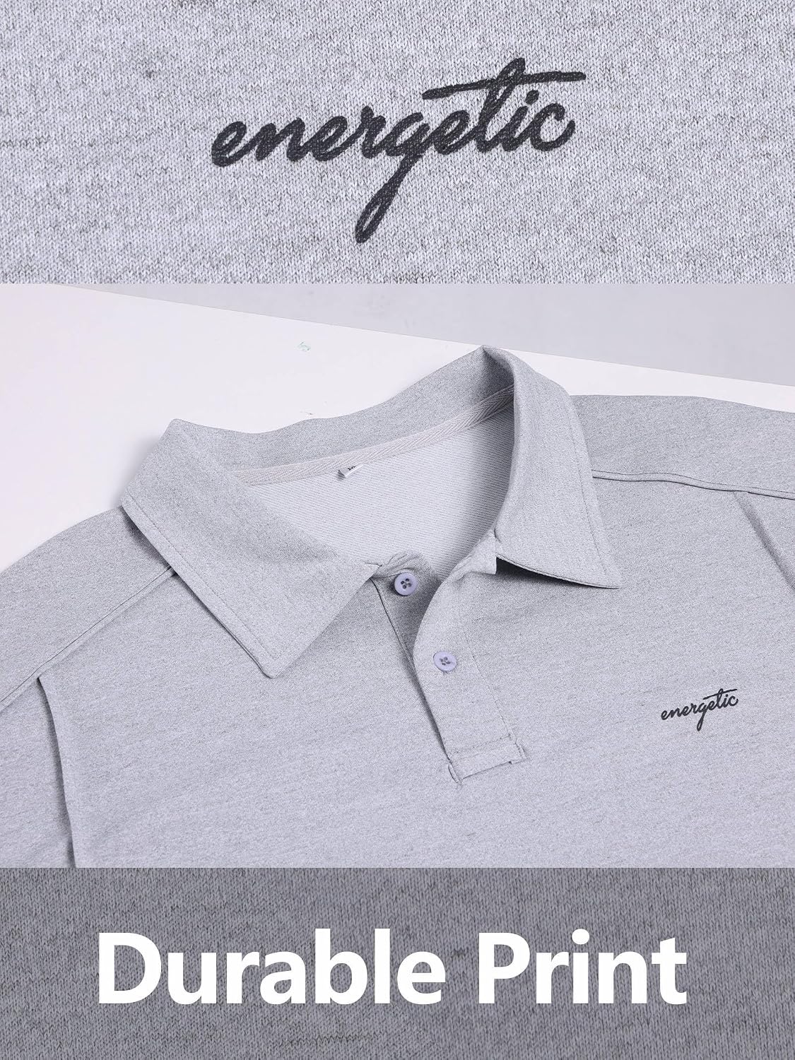 Lexiart Men's Golf Polo Loose Fit Midweight Short Sleeve Moisture Wicking Collared Shirt M-3XL