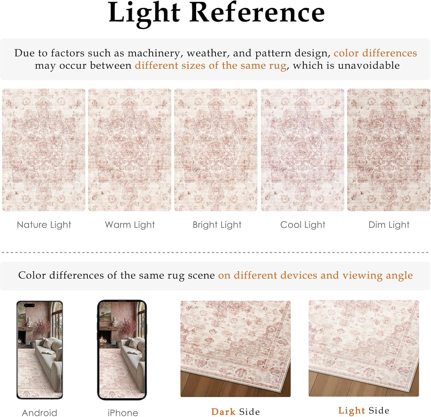 2x3 Washable Neutral Area Rug Pink Vintage Entryway Kitchen Carpet Non-Slip Soft Low Pile Farmhouse Indoor Small Throw Rug for Bedroom Bathroom Entrance