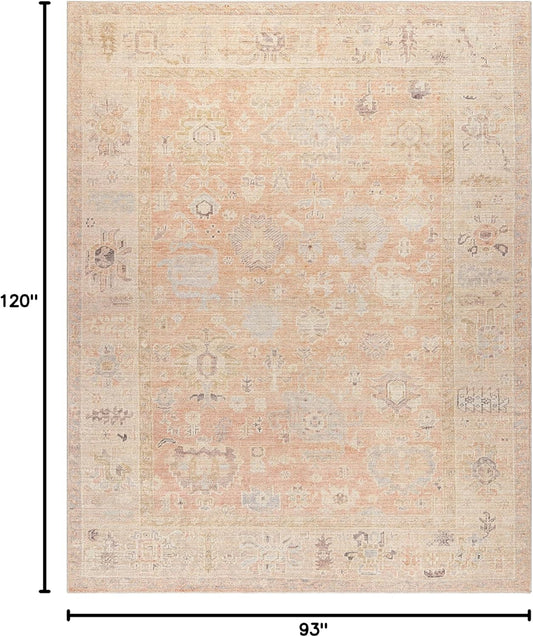 Livabliss x Becki Owens Marlene Vintage Medallion Area Rug, 7'10" x 10', Vintage Pink