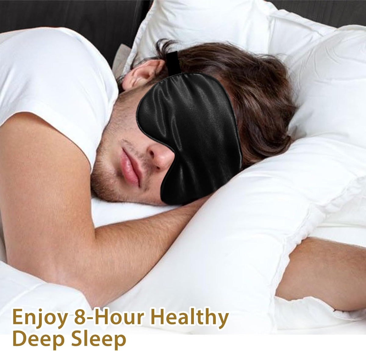 4 Pack Silk Sleep Mask, Blackout Eye Mask with Adjustable Strap