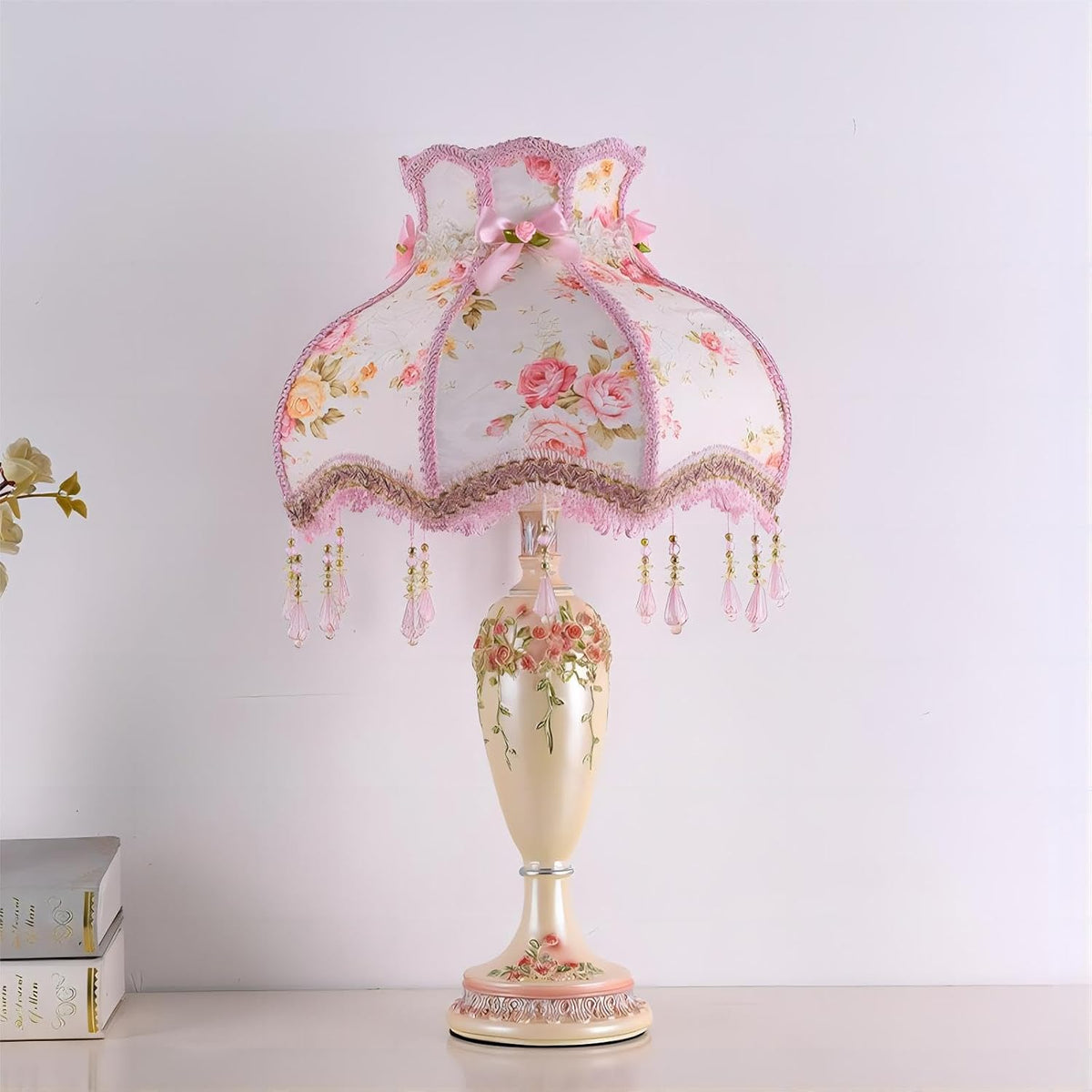 European-Style Garden lamp Creative Warm Pink lamp Bedroom Bedside nightlight