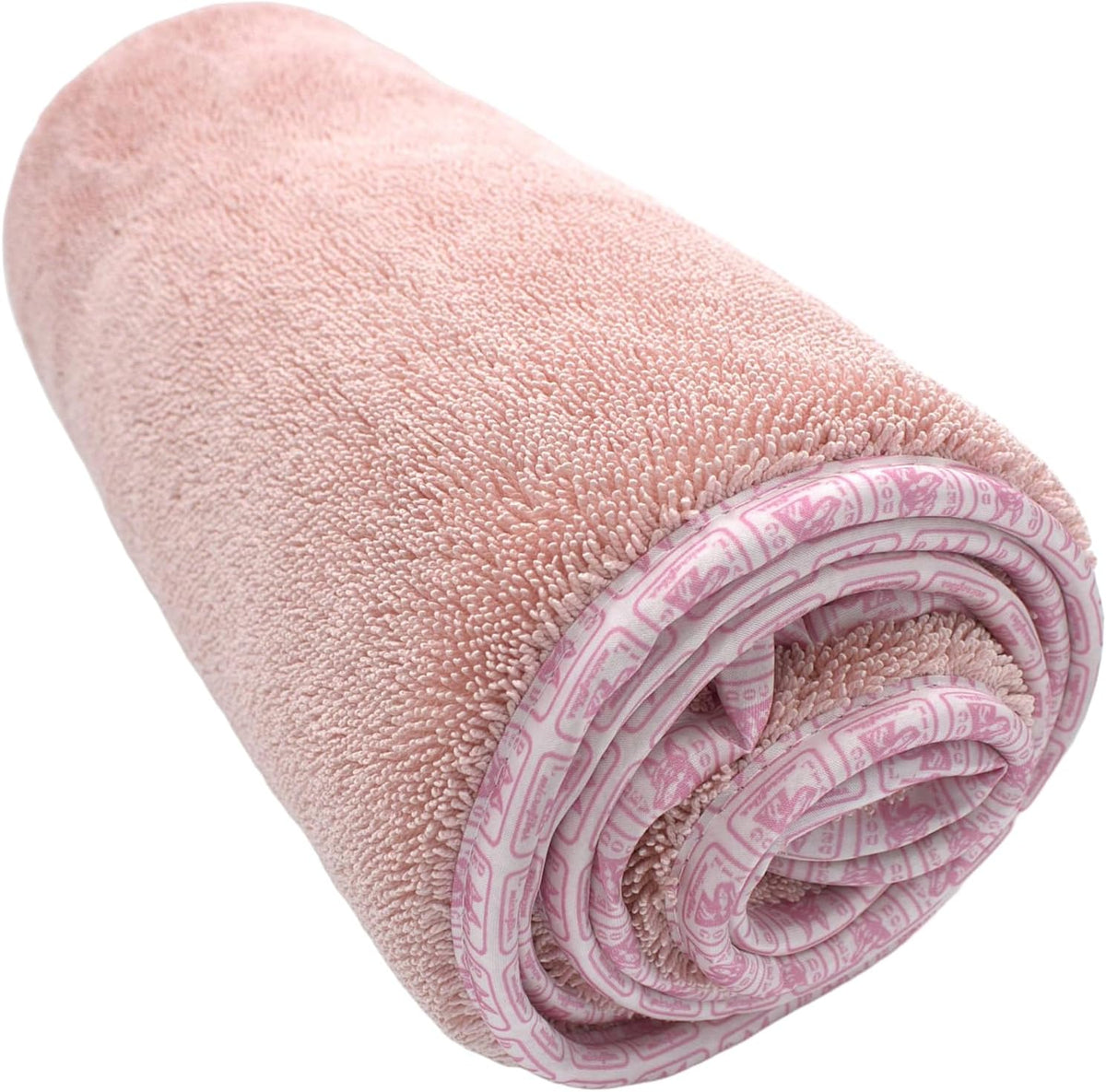 Dog Drying Towel for Dogs – Extra Large 24" x 35" Microfiber Dog Bath Towel, 1200 GSM Twisted Loop, Ultra Absorbent, Edgeless, Quick Dry for Bath, Beach & Travel, Pink