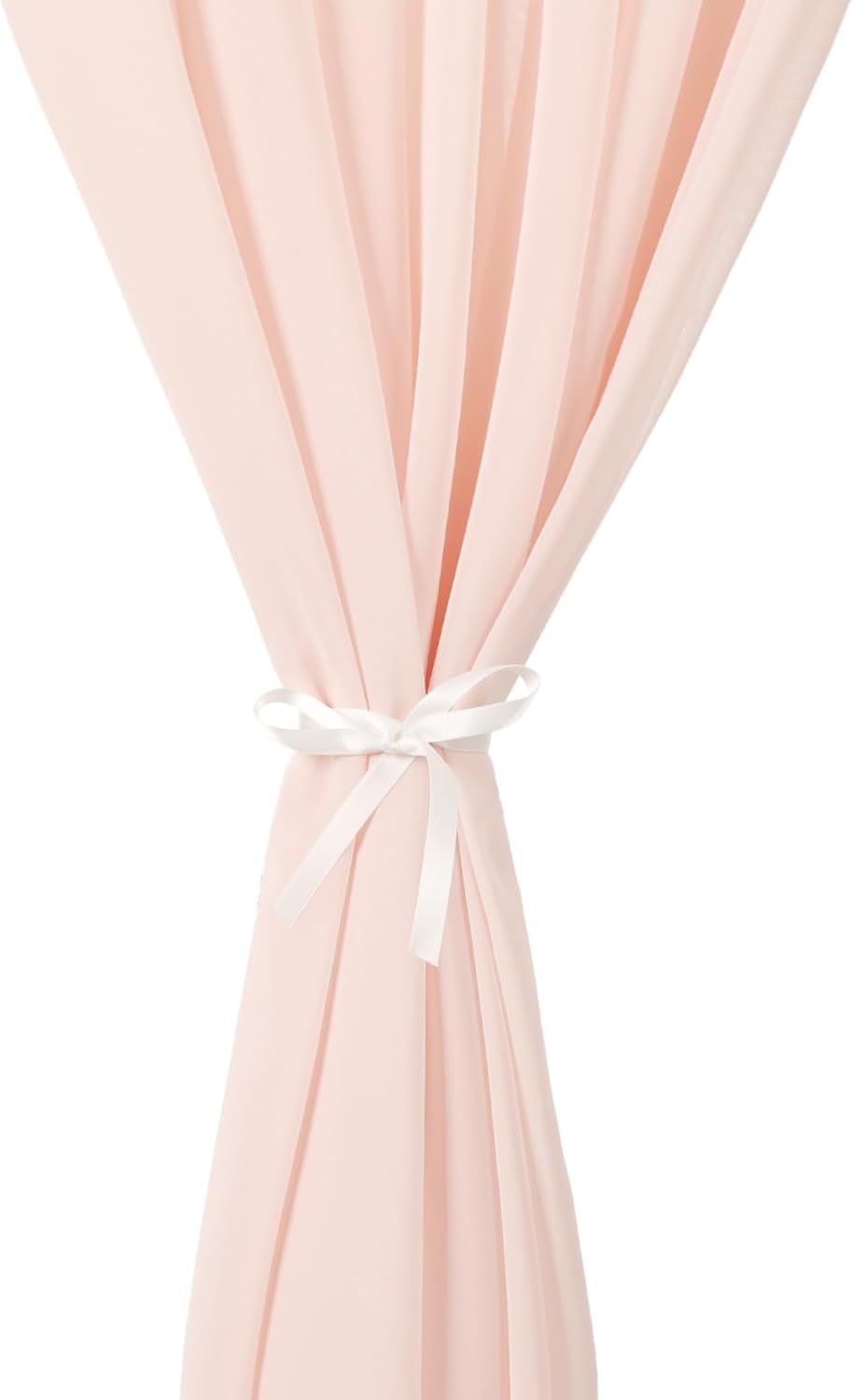 5 Packs Light Peach Table Runner 27x120 Inches Romantic Chiffon Fabric Wedding Runners for Party Baby Shower Girl Decorations