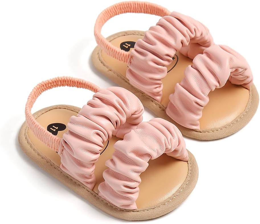 Infant Baby Boys Girls Summer Sandals Party Wedding Dress Flats Shoes Newborn Crib Shoes First Walkers Prewalkers 0-18 Months