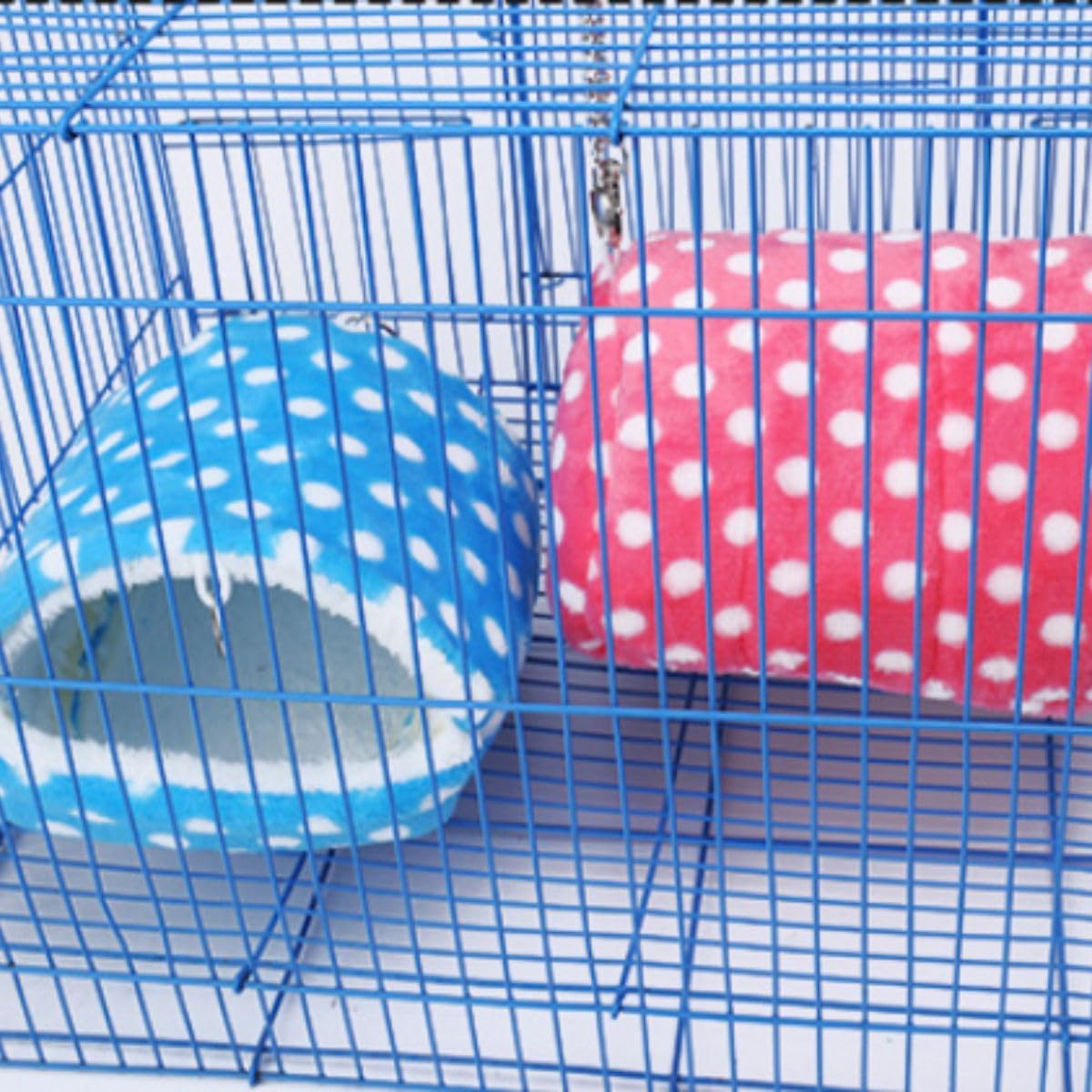 Cute Cave Bed Nest Hideout, Small Animals Warm House Cage Supplies, for Hedgehog Guinea Pig Hamster, Machine Washable - Simplicity (Pink,Large)
