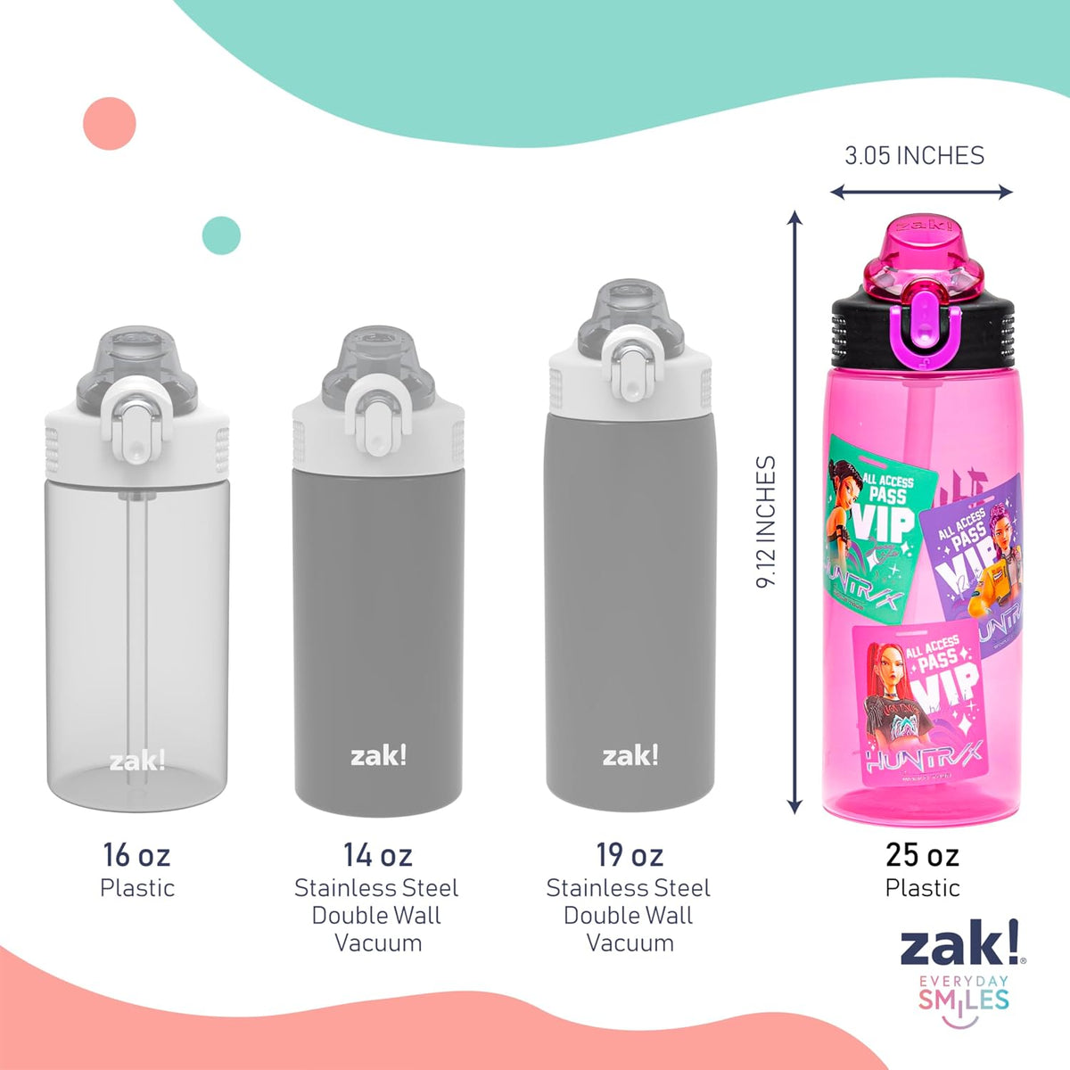 KPop Demon Hunters Sage 25oz Leak-Proof Straw Kids Water Bottle