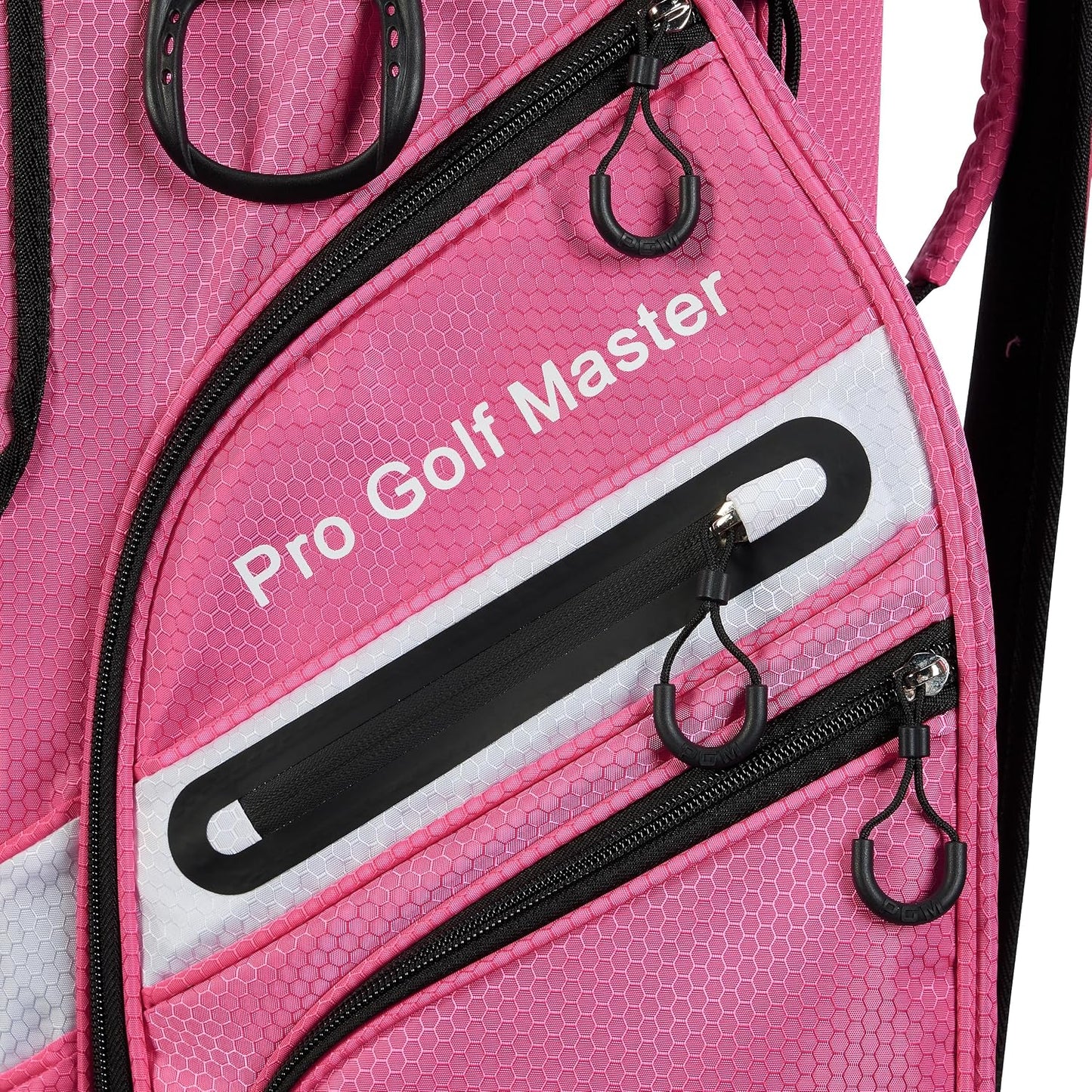 PGM Golf Cart Bag with 14 Way Organizer Divider Top, Premium Cart Bag with Handles and Rain Cover for Men
