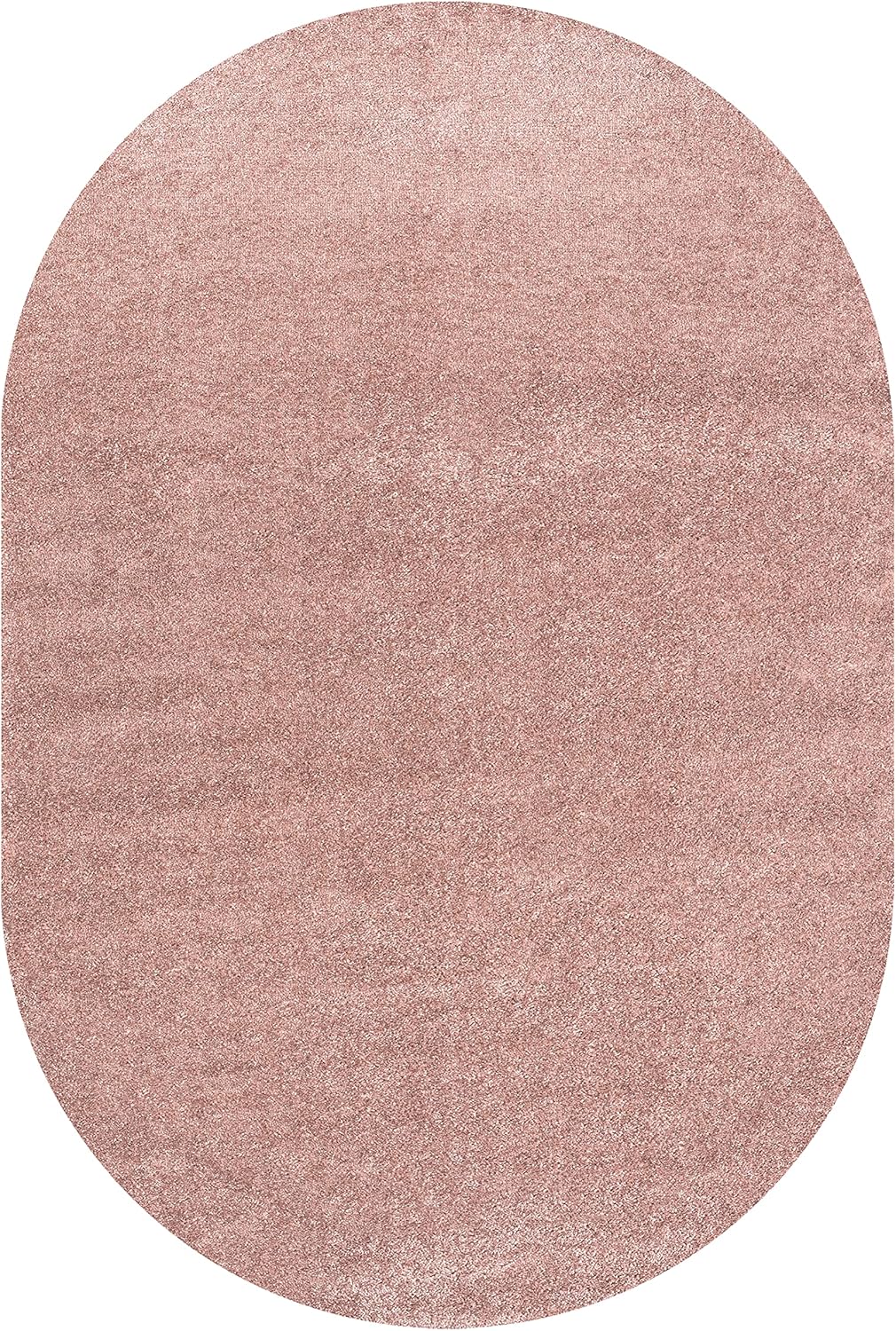 JONATHAN Y Haze Solid Low-Pile Pink 3x5 Oval Indoor Area Rug, Coastal,Bohemian,Minimalist,Classic, Easy-Cleaning for Living Room,Bedroom,Kitchen,Pet Friendly,Non-Shedding (SEU100P-3OV)
