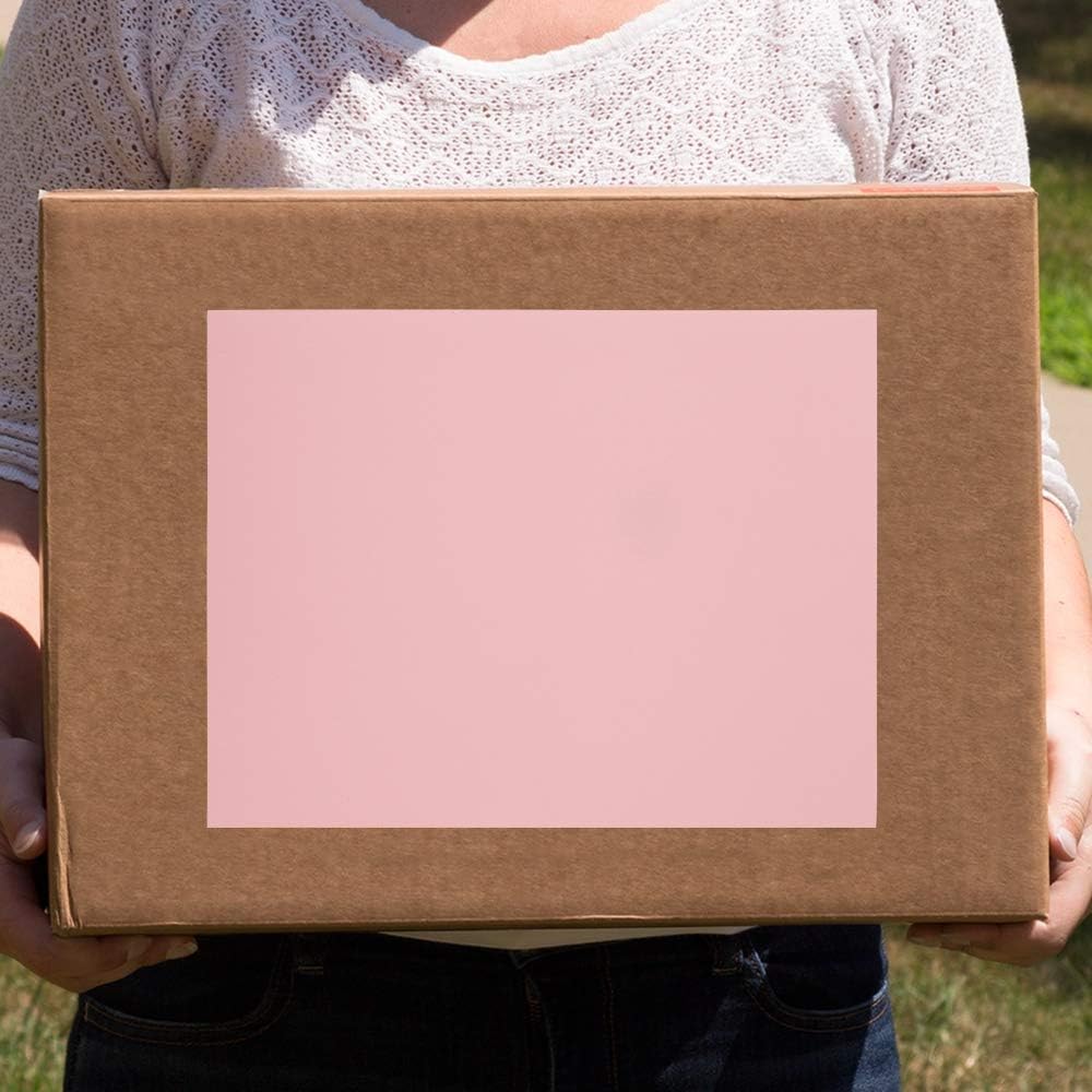 Full Sheet Shipping Labels - Printable Sticker Paper - 8 1/2 x 11 - Baby Pink Pastel - 10 Full Pages/Pack