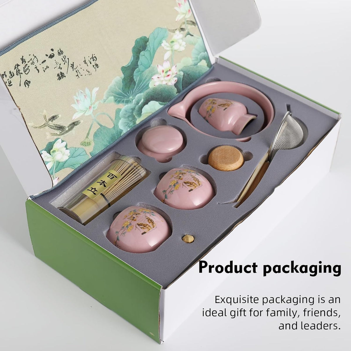 11 Pcs Matcha whisk Set,13 OZ,With 2 Cups and 1 Tea Can,Unique Cat Pattern Design,Complete Matcha Kit Set,Japanese Matcha Set,Perfect Matcha Kit for Matcha Tea Ceremony(Cat-Pink)