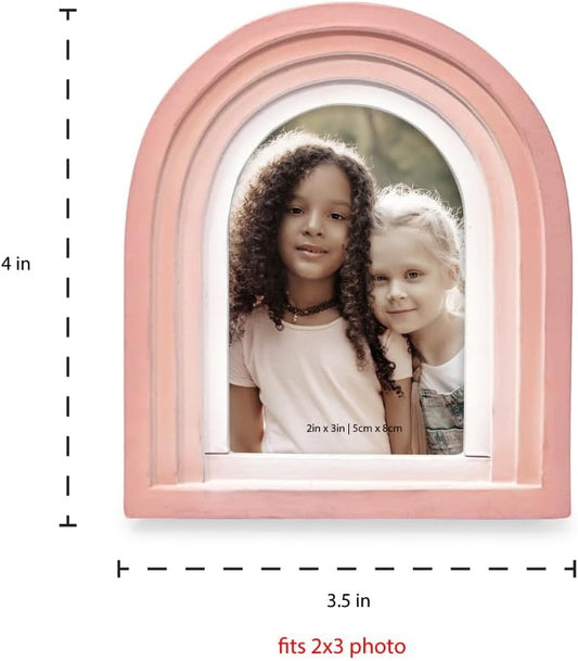 2x3 Vertical Pink Arc Resin Picture Frame, Gradient Design