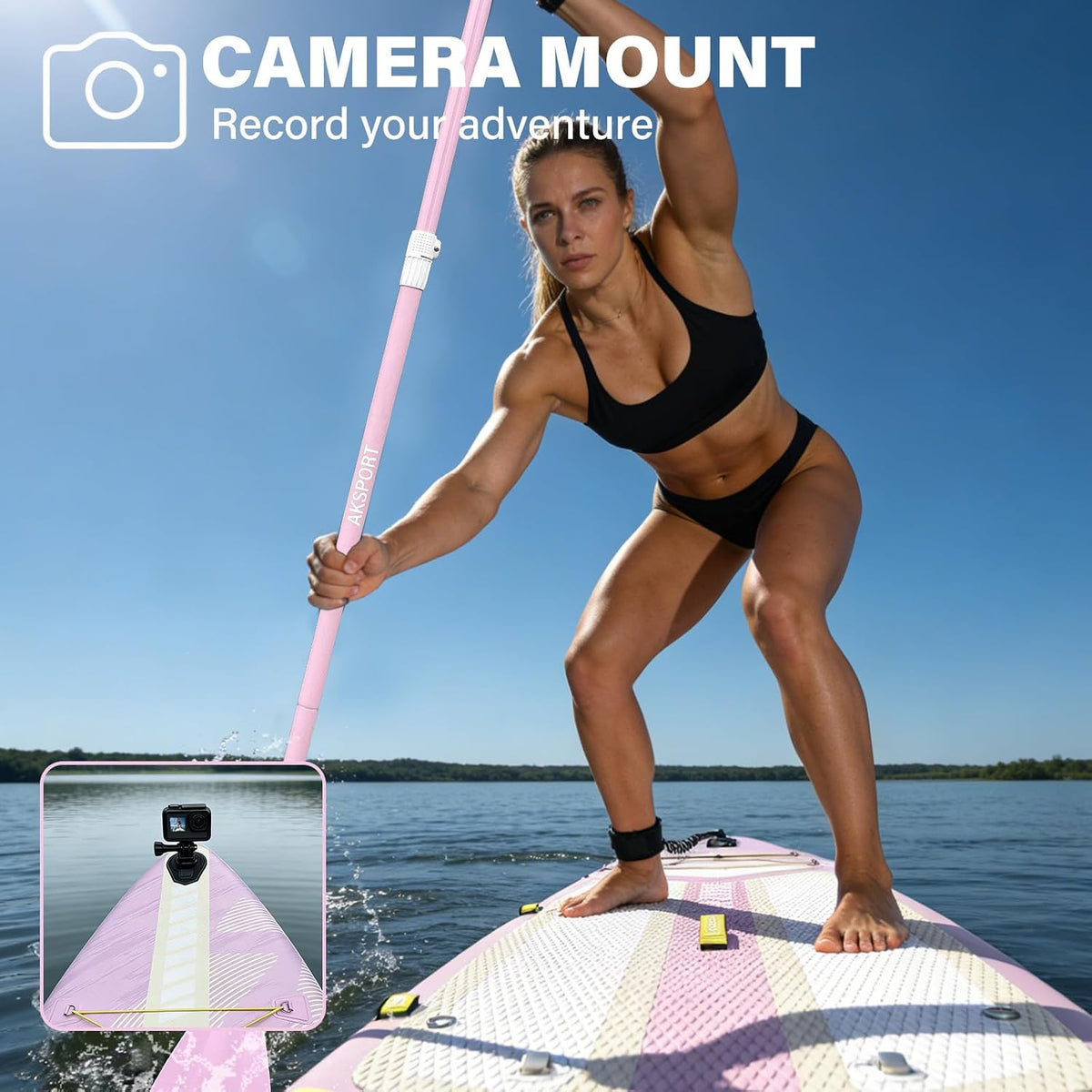 11' Inflatable Stand-Up Paddle Board with Upgraded SUP Accessories Kit | Extra Wide 34" Design | Non-Slip Deck | Premium SUP Board for Adults & Youth of All Levels